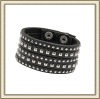 Leather Studded Wrap Bracelet