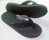 Wholesale man leather strap EVA flip flop slipper