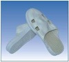 Anti-static slipper white PVC leather 4 holes slipper