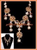 Wedding jewelry set overlay crystal necklace and earring