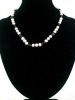 Wholesale freshwater pearl silver necklace