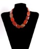 Wholesale fashion red agate semi preious stone jewellery necklace