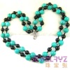 Wholesale fashion tuquoise & black onyx necklaces
