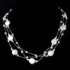 Wholesale fashion pearl rhinestone wedding necklace