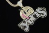 Wholesale zinc alloy Yums Hip Hop Necklace