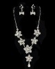 Wholesale Charm Blossom Costume Jewelry Set, Necklace & Earrings/Wedding Bridal Jewelry