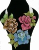 Fashion 3 flowers color evening dress necklaces