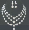Wedding bridal necklace earring sets