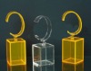Acrylic watch display stand with a C ring insert the base