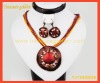 Fashion Acrylic Pendent Flexible Red Rope necklace