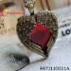 Wholesale 2011 classical fashion red heart necklace