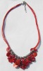 Wholesale Red Shell Lady Costume Necklace