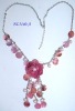 Wholesale Red shell rose necklace