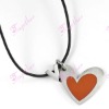 Fashion design 925 sterling pure silver necklace with red heart