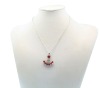 Silver red agate necklace jewelry