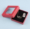 Wholesale red necklace jewelry boxes with window