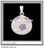 Wholesale fancy 14mm multi color collection cz crystal ball pendant necklace