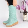 Simple Style Comfort Flat Pure Boot Blue