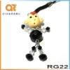 Wholesale 2011 fashion Crystal beaded led keychain pendant