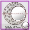 Big promotion metal round framed mirror with acryls