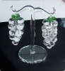 Clear Crystal grape with green leaf MH-G0154