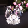 crystal figurine with clock