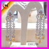 Wholesale Crystal diamond silver earring
