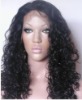 Wholesale Whole sales 1# Jerry Curl 18inch 100% Indian remy hair lace wigs