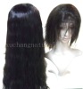 Indian remy human hair front lace wig,straight hair lace front wig--26"