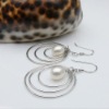 pearl silver earrings wholesale+ratail !EH008
