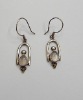 Rose Quartz Silver Earrings