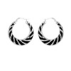 fashion zebra-striped hoop earrings