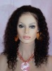 Brazilian virgin color1B jerry curlhuman hair full lace wig
