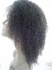 Wholesale afro curl 14inch 1B# indian hair lace wig