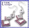 2011 dangle earrings with rhinestone