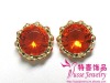 Large Framed Crystal Studs Earrings