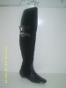 Wholesale 2012 Autumn/winter low heel/ leather handmade cowboy ladies boots