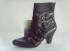 Wholesale 2012 Autumn/Winter strap/buckle design ladies comfort leather boots
