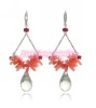 new designs jewellery summer 925 sterling silver crystal dangle earrings