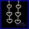 Fashion rhinestone heart dangle earring