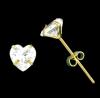 Gold Stud Cz Earrings