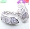 new creative design fashion fine jewelry/925 silver earrings (#E16006) wiht superior mcro pave setting