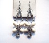 fashion dangle crystal flower earring