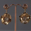2011 Hottest fashion exquisite copper alloy crystal drop flower earring gold&silver jewelry