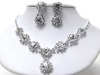 Wholesale Large crystal and rhinestone drop y shape necklace earring set