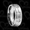 Wholesale cute CZ setting couple titanium rings