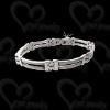 Wholesale rubber inlaid 316l stainless steel bracelet