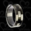 Wholesale black titanium rings shining polished