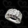 Wholesale Unique rings silver 925 zircon with rhodium plating jewelry