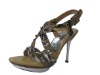 High Heel Slingback Snakeskin Sandal